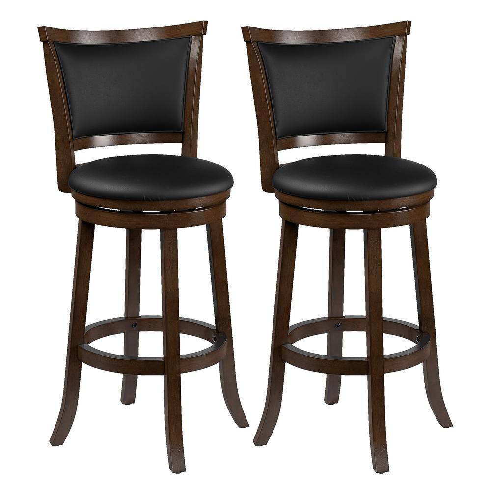 Wood Swivel Bar Stools, Counter Stool Leather And Wood