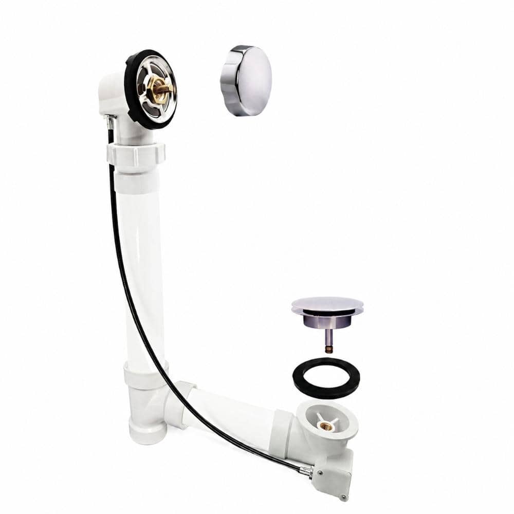 Polished Chrome Cable Driven Bath Drain Trim Kit with Ball Joint Head for 1-1/2 in Schedule 40 PVC 35 in Length price history on PriceWatchPro