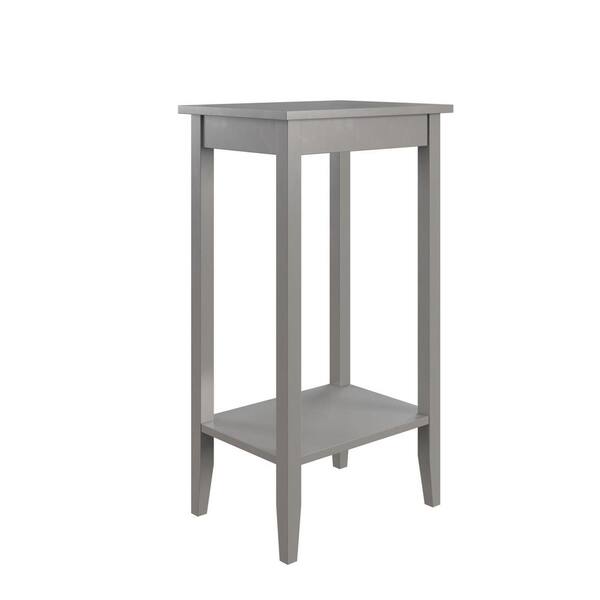 DHP Rikki 16 in. W Gray Wood Tall End Table