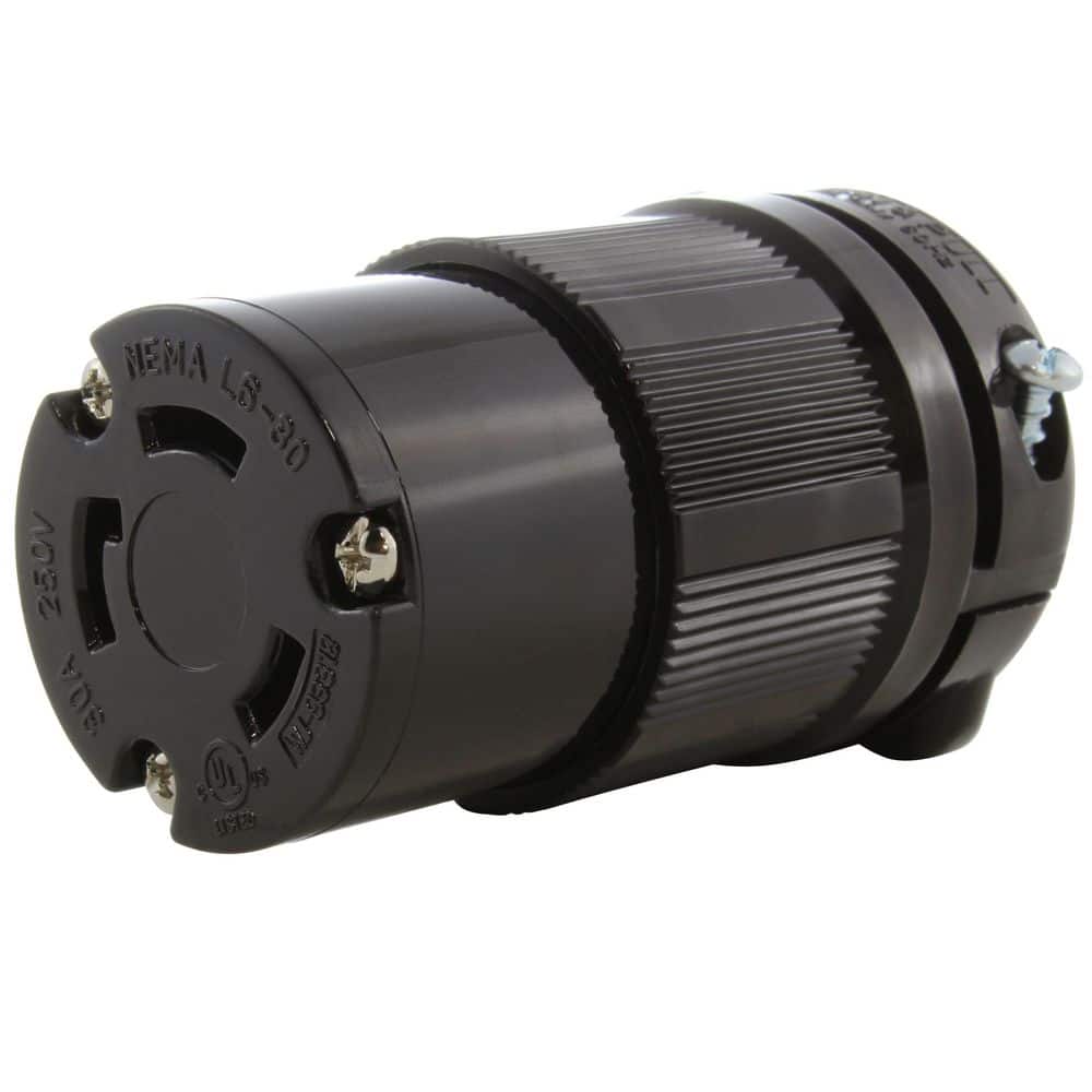 NEMA L6-30R 30A 250V 3-Prong Locking Female Connector in Black with UL, C-UL Approval price history on PriceWatchPro