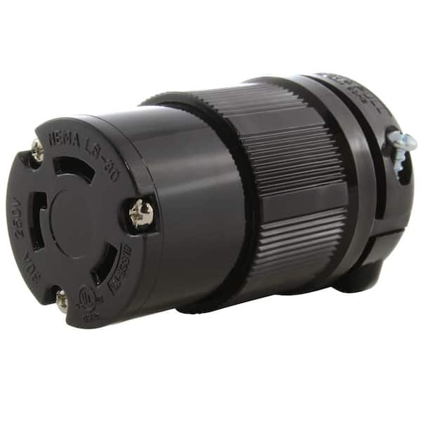 AC WORKS NEMA 30 Amp 250-Volt 3-Prong Locking Female Connector with UL C-UL Approval