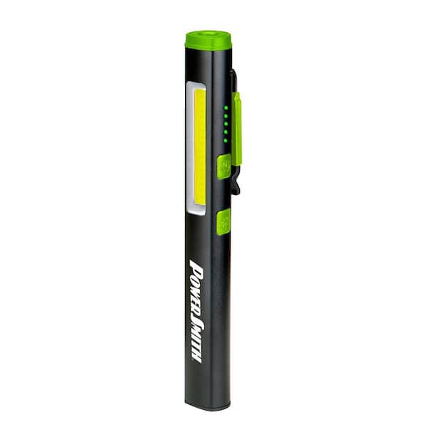 PowerSmith 450/140 Lumen LED Inspection Pen Light with Flood, UV Light & Laser Pointer, Magnetic Pocket Clip PILP450UVL - The Depot