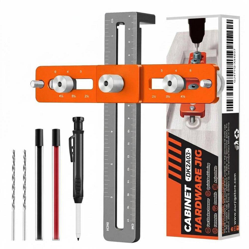 Cabinet Handle Installation Template Adjustable Drill Guide Template for Knobs Drawer Pulls Cabinet Hardware Jig price history on PriceWatchPro