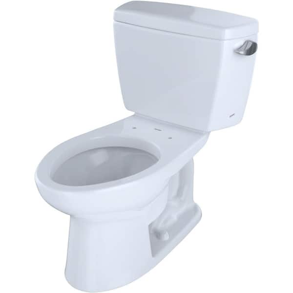 TOTO Eco Drake 2-Piece 1.28 GPF Single Flush Elongated Toilet with CeFiONtect and Right Hand Trip Lever in Cotton White