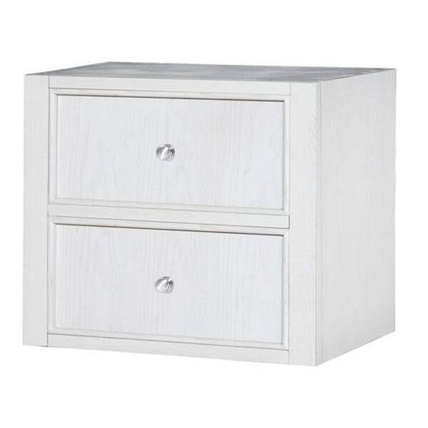 Hembry Creek Kent 18 in. Linen Tower Drawer Unit in Whitewash-DISCONTINUED