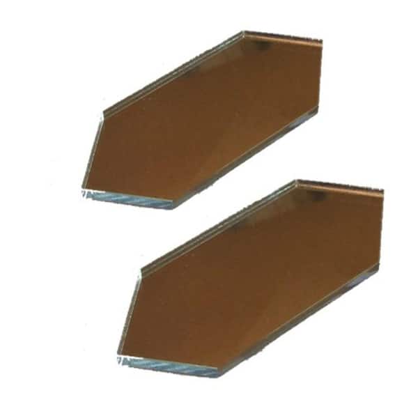 MirrEdge 3 in x 1.5 in. Acrylic Mirror Seam Cover Plates (2-Pack)