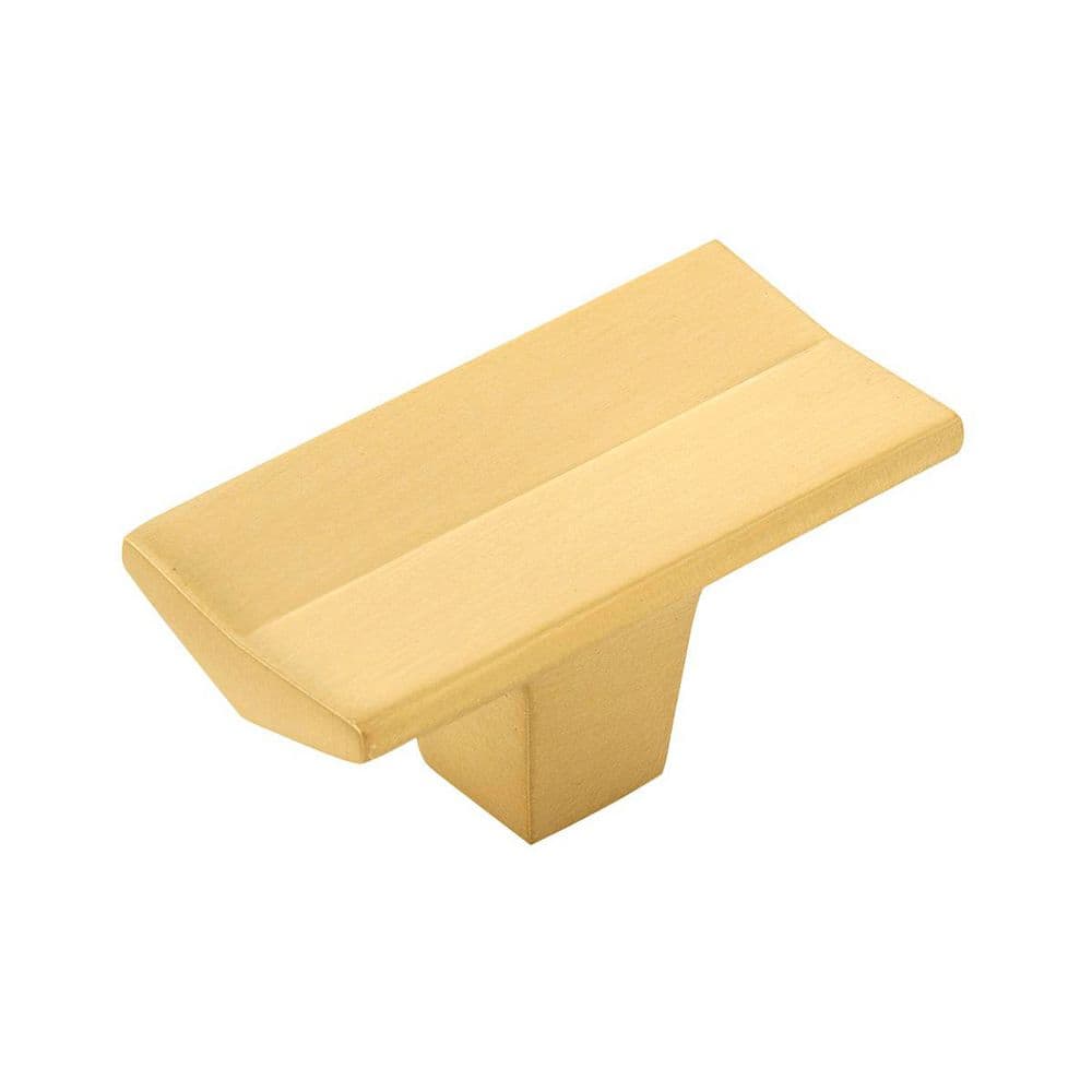 Avenue Collection Knob 2 in. x 1 in. Brushed Golden Brass Finish Rectangle Cabinet Knob price history on PriceWatchPro