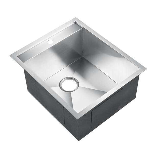 Barclay Products Thelma Stainless Steel 19 In 16 Gauge Single Bowl Drop In Kitchen Sink Psssb2084 Ss The Home Depot