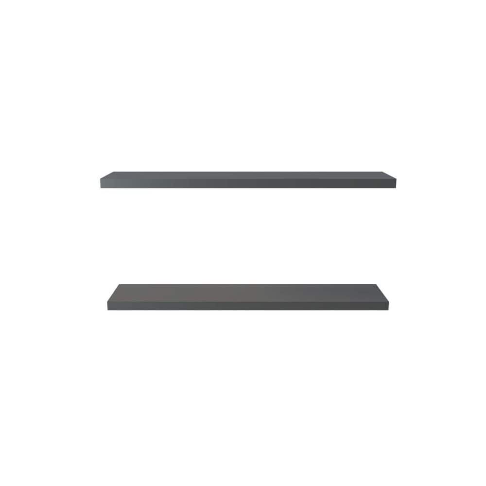 47 in. W x 9.8 in. D Gray Decorative Wall Shelf Set of 2, Shelve for Wall D