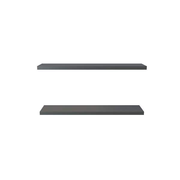 47 in. W x 9.8 in. D Gray Decorative Wall Shelf Set of 2, Shelve for Wall Decor for Bedroom, Bathroom Storage Shelve