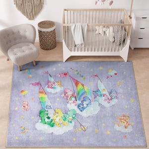 Care Bears Sailing On Clouds Lavendar 3 ft. 3 in. x 5 ft. Area Rug