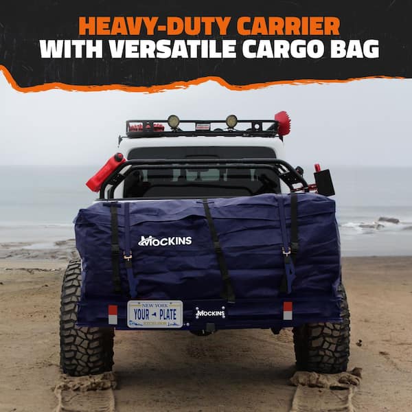 60 in. x 30 in. x 6 in. Navy Trailer Hitch Cargo Carrier w/ 30 cu. ft. Waterproof Navy Cargo Bag and Carrier Accessories