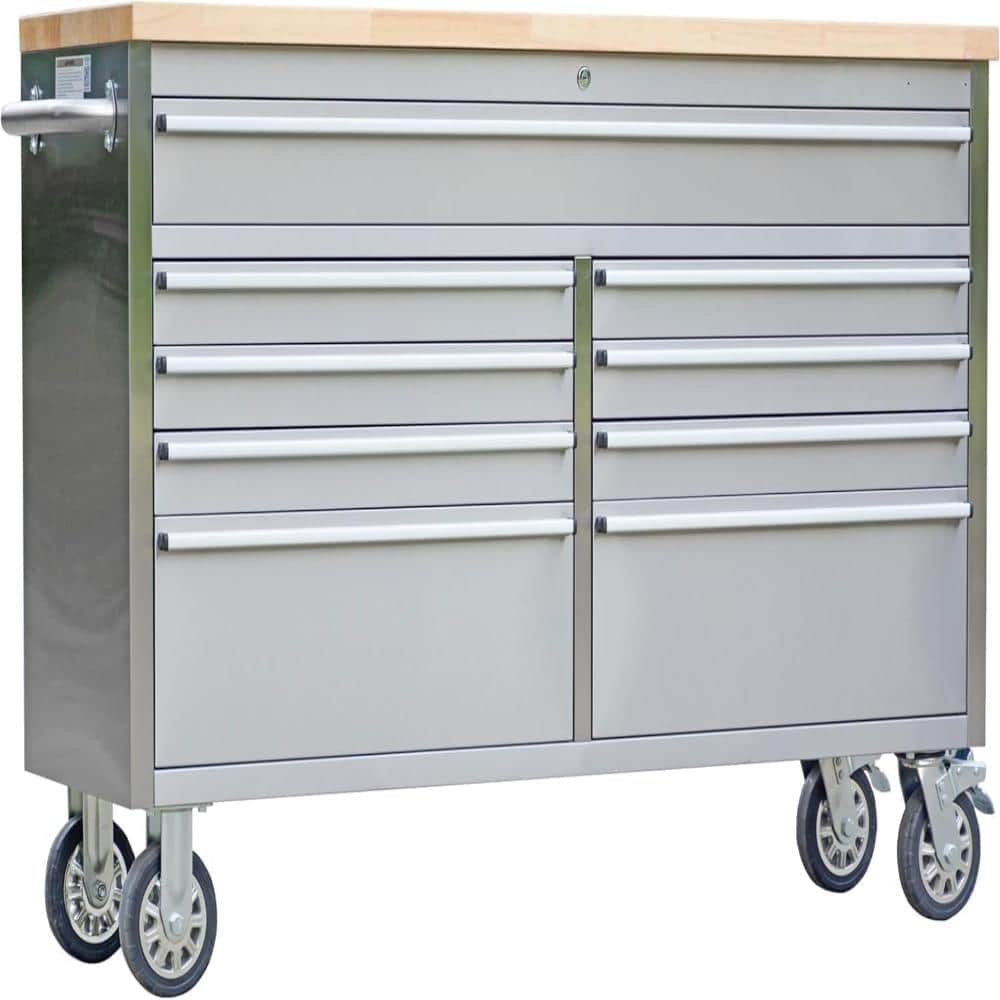 61 inch Rolling Tool Chest with 9 Drawers and Wheels, Heavy-Duty Tool Cabinet, Mobile Workbench for Garage price history on PriceWatchPro
