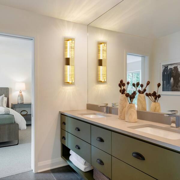 KAISITE Modern 1-Light Gold Dimmable LED Wall Sconce Wall