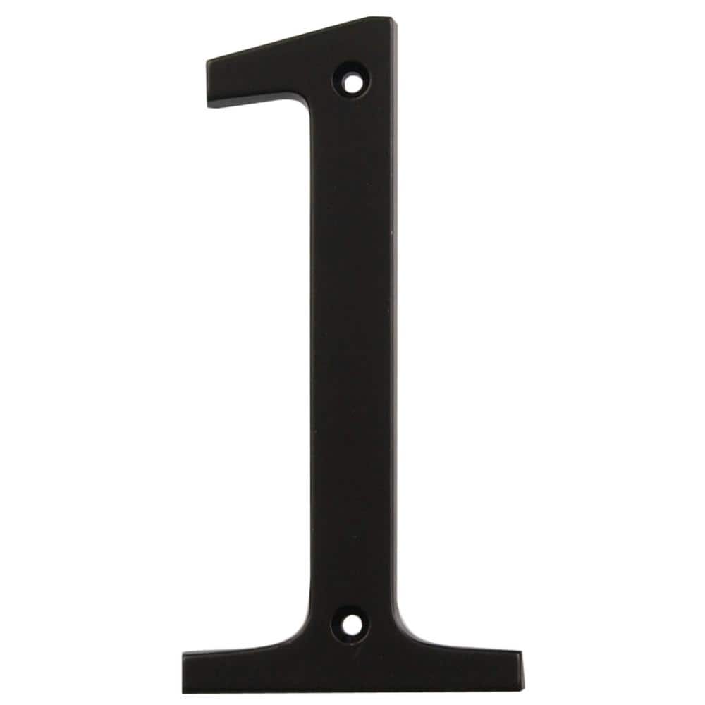 4 in. Black Flush Mount Metal House Number 1 price history on PriceWatchPro