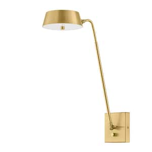 Penzien 6.125 in. 1-Light LED Aged Brass Wall Sconce