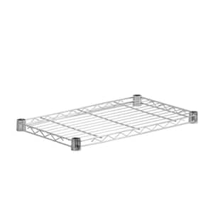 1 in. H x 36 in. W x 14 in. D 350 lb. Capacity Freestanding Steel Shelf in Chrome
