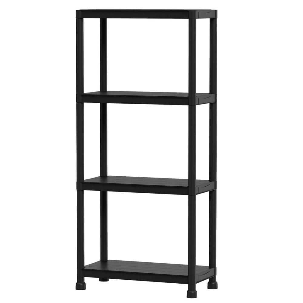 1 PCS 4-Tier Heavy-Duty Plastic Storage Shelves, Freestanding Garage Shelving Unit Black price history on PriceWatchPro