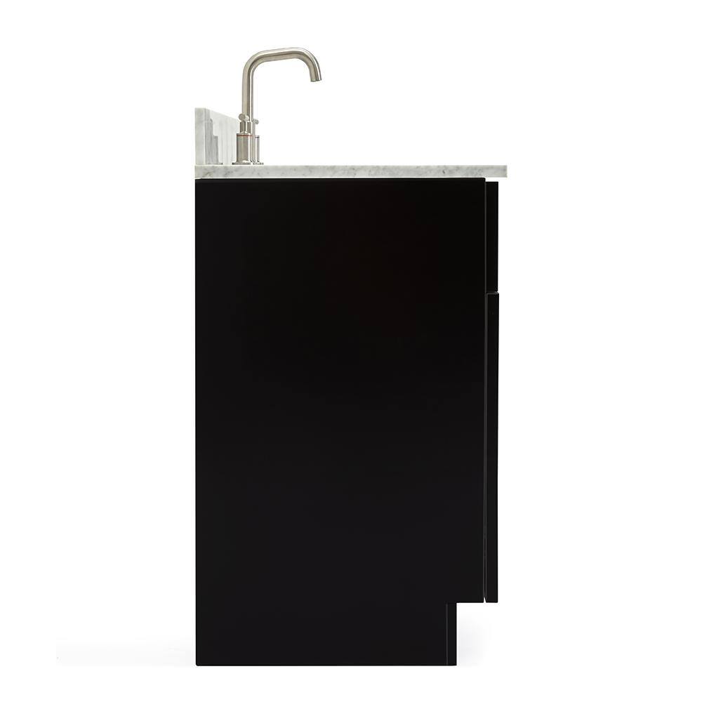 Hamlet 31" Black Wood Vanity with Carrara Marble Top