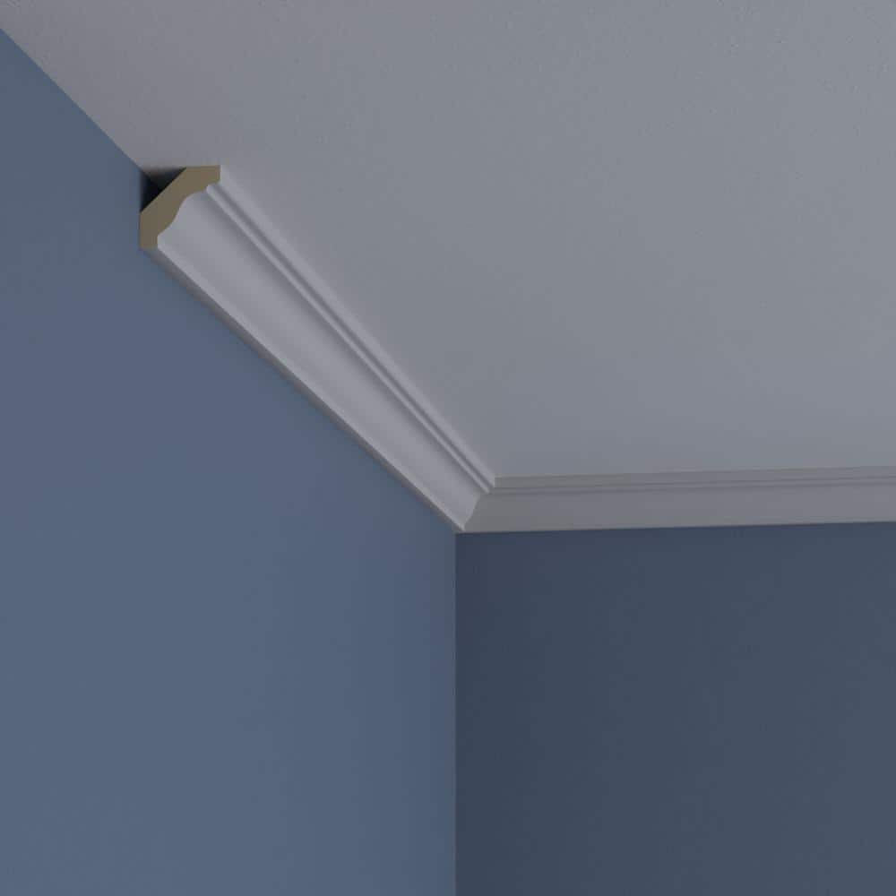 Primed Polyurethane Traditional Crown Moulding 7-ft 10-1/2-in