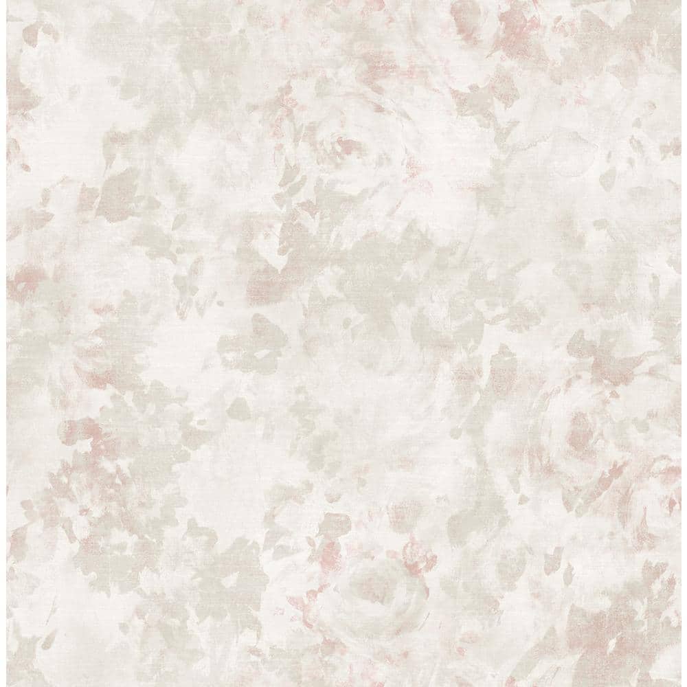 Dacre Pink Floral Paper Peelable Roll (Covers 56.4 sq. ft.) 2900-42555 -  The Home Depot