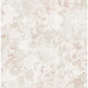 Flower Watercolor Pink Paper Non-Pasted Strippable Wallpaper Roll (Cover 56.05 sq. ft.)