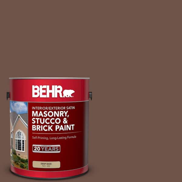 BEHR 1 gal. #N230-7 Rustic Tobacco Satin Interior/Exterior Masonry, Stucco and Brick Paint