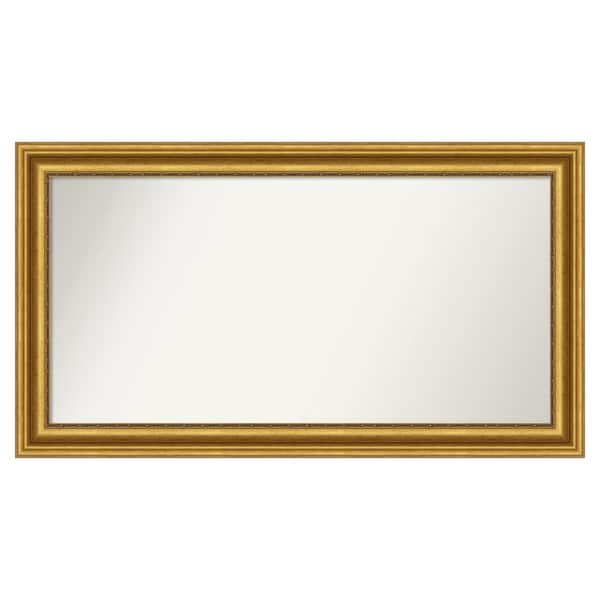 Amanti Art Parlor Gold 51.75 in. W x 28.75 in. H Custom Non-Beveled Recycled Polystyrene Framed Bathroom Vanity Wall Mirror