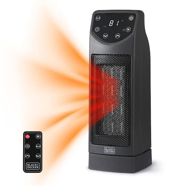 エリーレイ　ブラックヒーター BLACK+DECKER 1500W Oscillating Ceramic Desktop Electric Heater