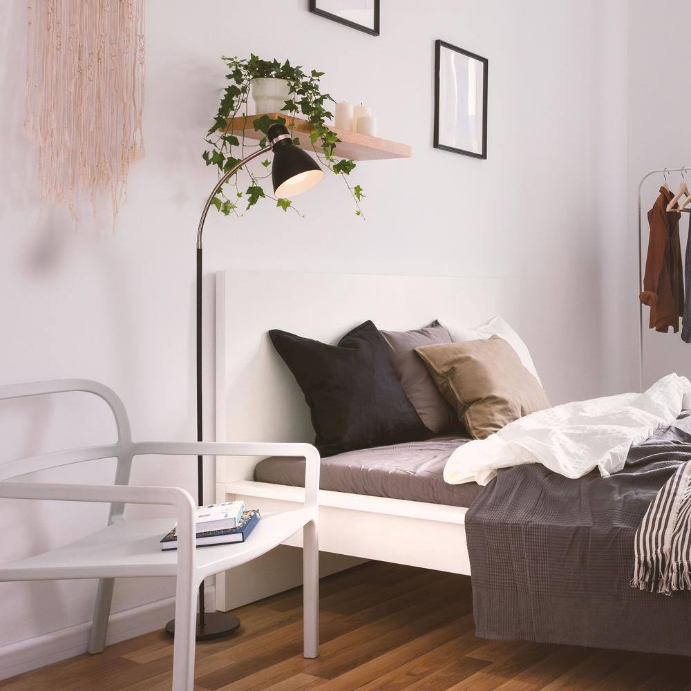 Avery 63" Black Metal Adjustable LED Floor Lamp