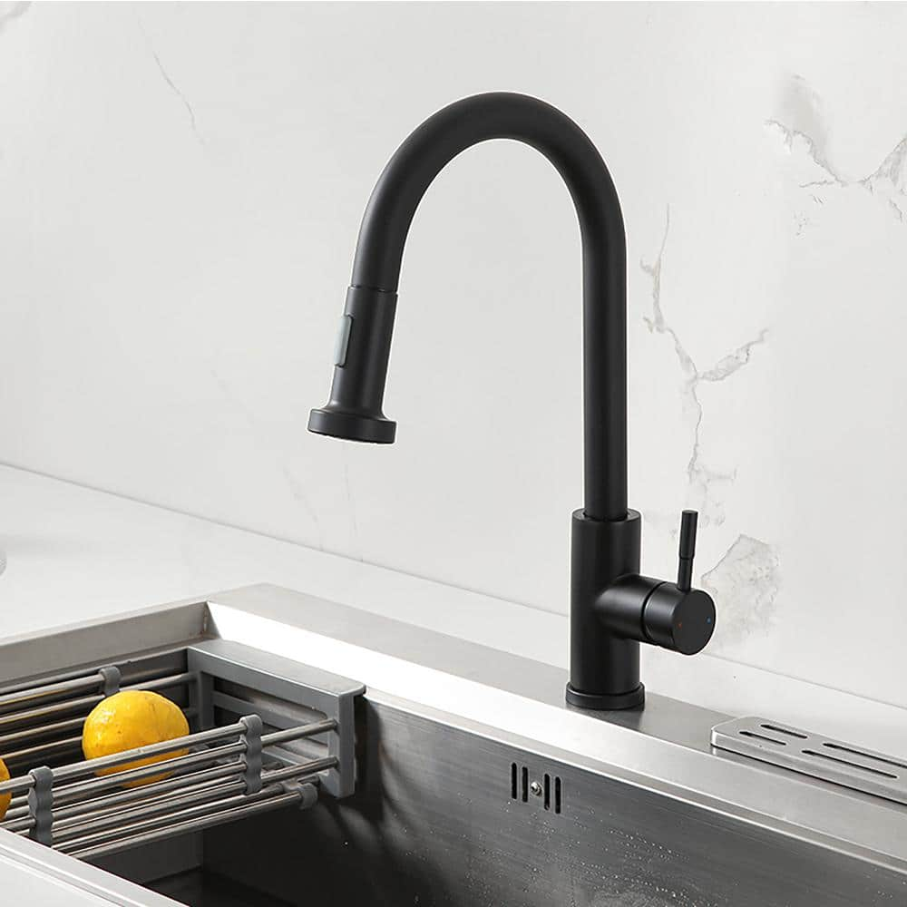 Staykiwi Single Handle Pull Down Sprayer Kitchen Faucet With Advanced Spray Pull Out Spray Wand 2785