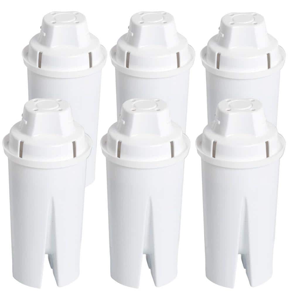 Multi-Stage 6-Cup Water Filters Pitcher Replacement, WQA Certified And BPA free in White, (6-Pack) price history on PriceWatchPro