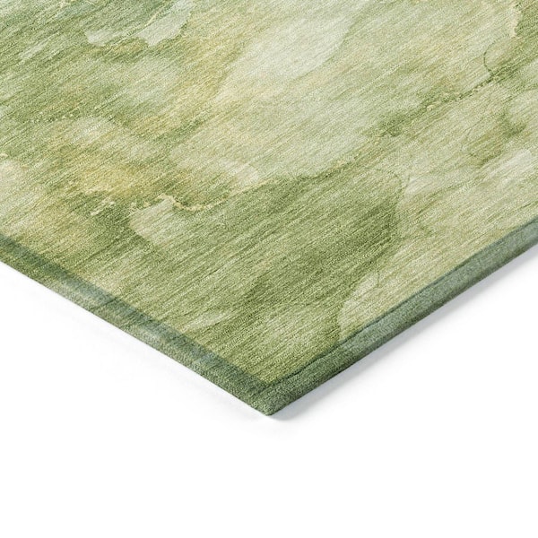 Chantille Machine Washable Indoor/Outdoor Abstract ACN2018 Aloe 8 ft. x 10 ft. Area Rug