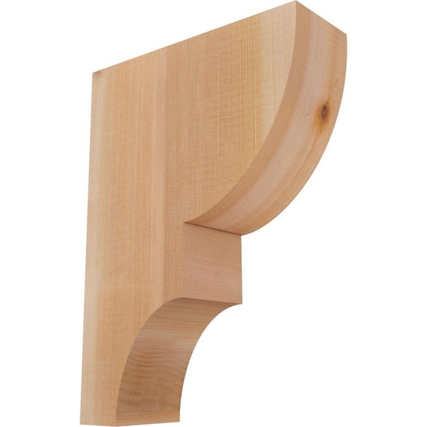 Ekena Millwork 3-1/2 in. x 10 in. x 14 in. Western Red Cedar Ridgewood Smooth Corbel