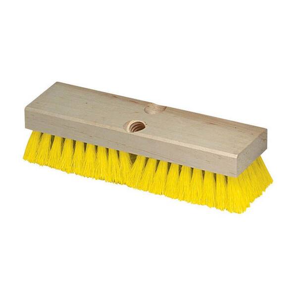 Carlisle 10 in. Polypropylene Yellow Deck Scrub Brush (Case of 12)