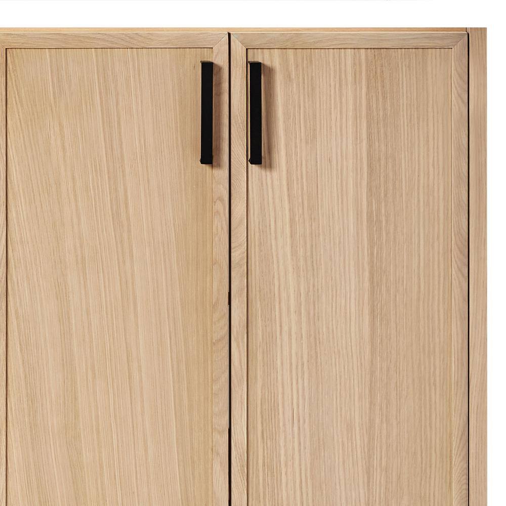 Kelly 73" White Oak Double Sink Bathroom Vanity with Quartz Top