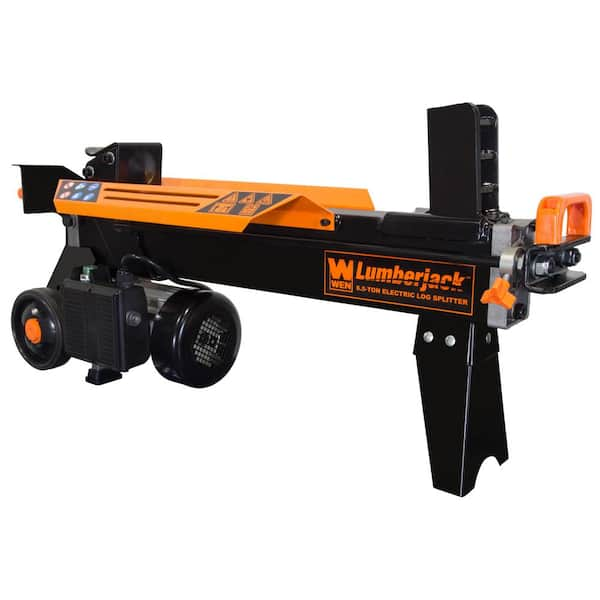 6.5-Ton 15 Amp Horizontal Electric Log Splitter with Stand