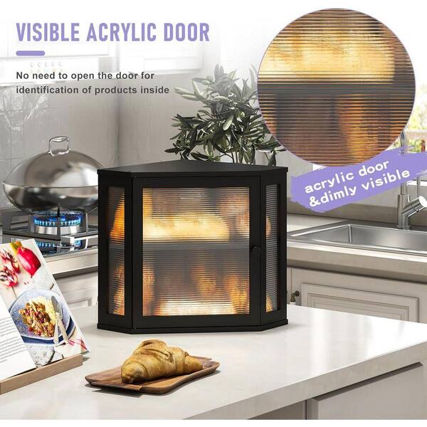 Lynzavix 1 Piece Acrylic Wavy Door Panel Airtight Large Capacity