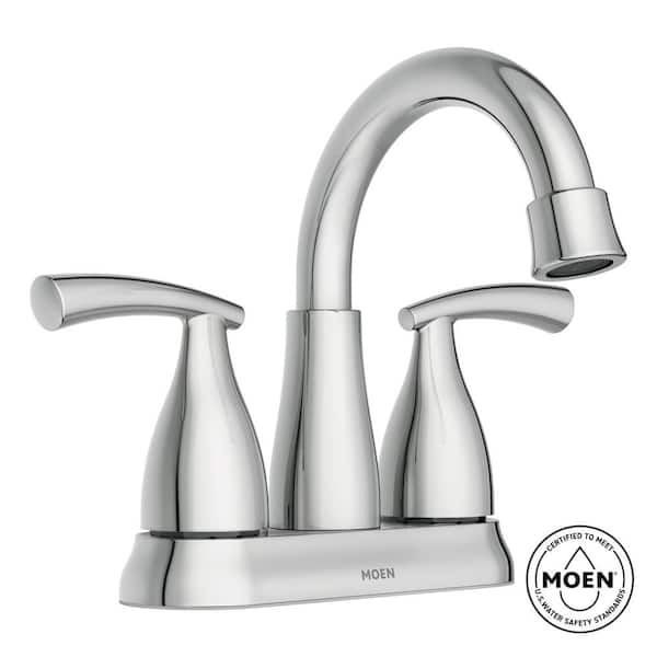 MOEN Essie 2-Handle 4 in. Centerset Bathroom Faucet in Chrome