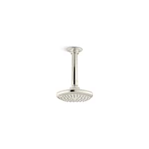 Occasion 1-Spray Patterns with 2.5 GPM 5.5 in. Wall Mount Fixed Shower Head in Vibrant Polished Nickel