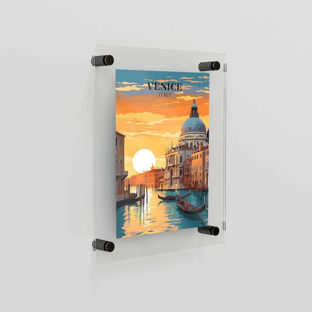 Black Acrylic Floating Wall Frame for 23" x 33" Photos