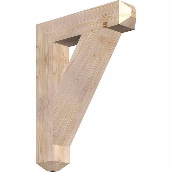 Ekena Millwork 5.5 in. x 36 in. x 28 in. Douglas Fir Traditional Craftsman Smooth Bracket