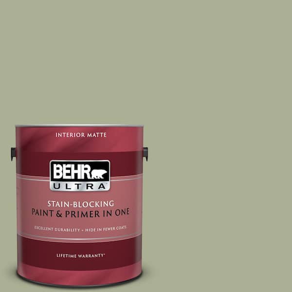 BEHR ULTRA 1 gal. #UL210-15 Spring Walk Matte Interior Paint and Primer in One
