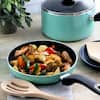 MARTHA STEWART EVERYDAY 12-Piece Aluminum Nonstick Cookware Set in Gray  985120066M - The Home Depot