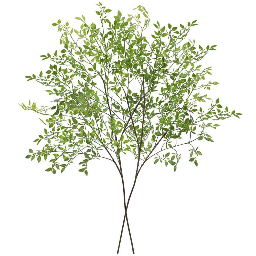 43.3 in. Green Artificial Plant Nandina 2 Pcs Indoor Decorative Faux Branches for Vase Home Garden Office price history on PriceWatchPro
