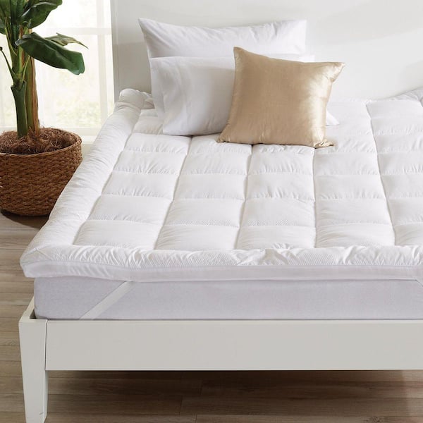 White Premium 2 in. Thick Down Alternative Queen Mattress Topper