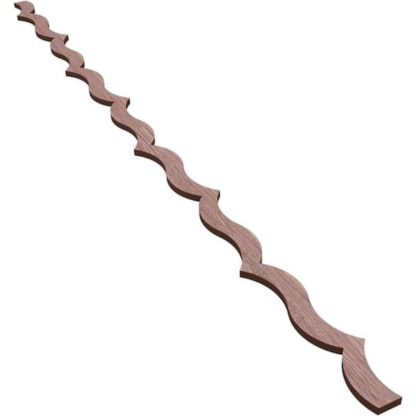 Ekena Millwork May 47 in. H x 0.375 in. W Slatwall Panels in Walnut 43-Pack