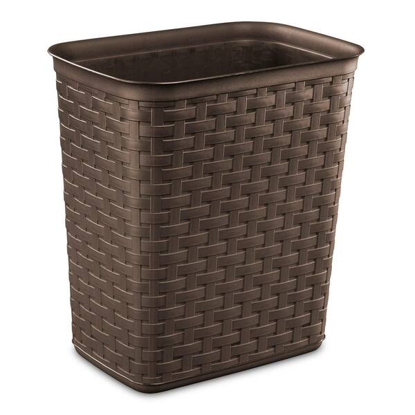 Weave 3.4 Gal. Plastic Home/Office Wastebasket Trash Can (6-Pack)