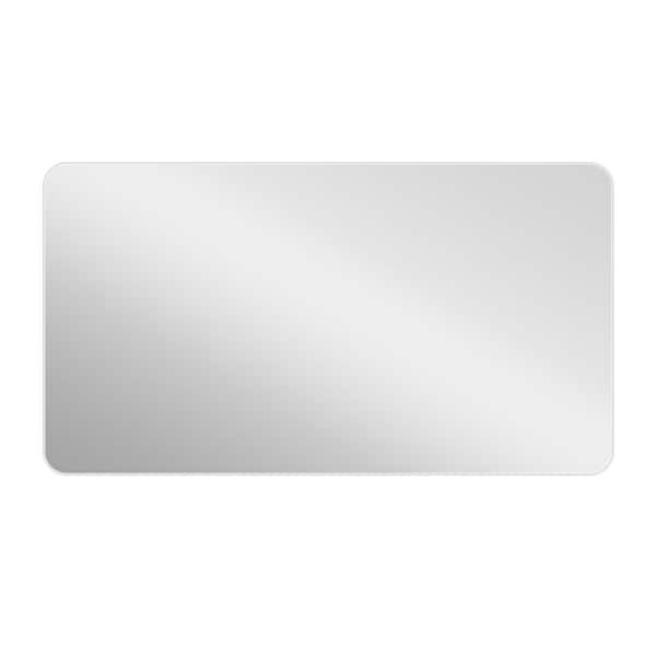 Unbranded 39.27 in. W x 29.5 in. H Rectangular Frameless Anti-Fog Wall Bathroom Vanity Mirror in Silver