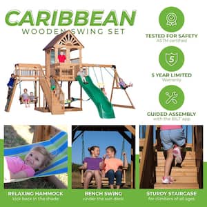 Caribbean All Cedar Swing Playset